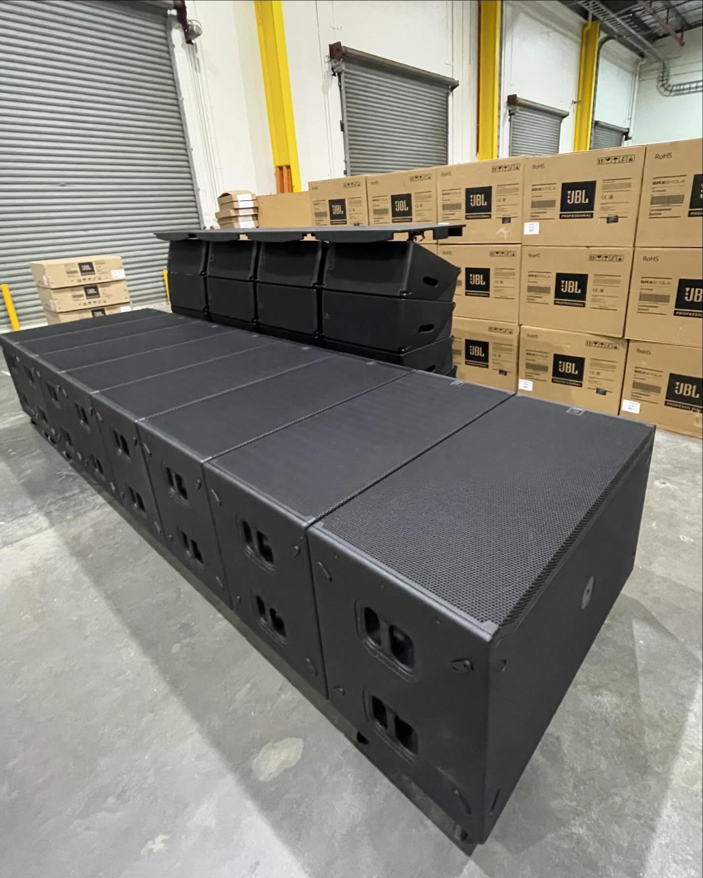 JBL-Labelled Line Array Speakers