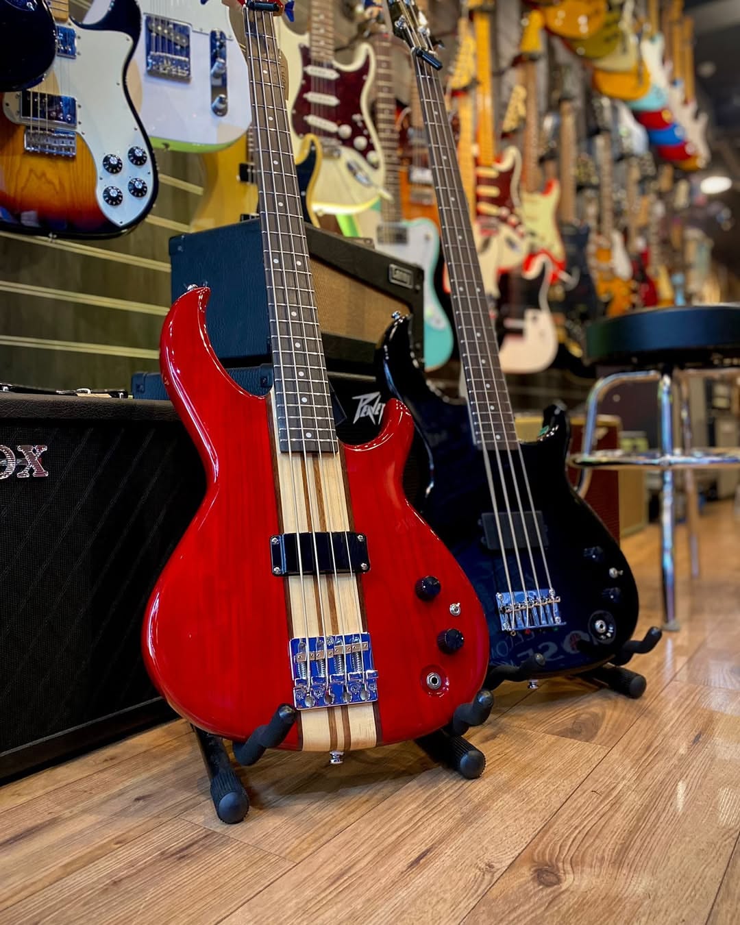 Aria Bass Guitars · Shop Photo
